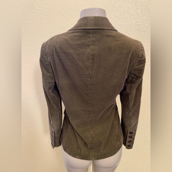 FUENTECAPALA AMNIGY0 Size IT 40/US 4 Olive Greenish Corduroy Blazer Jacket - Picture 3 of 10